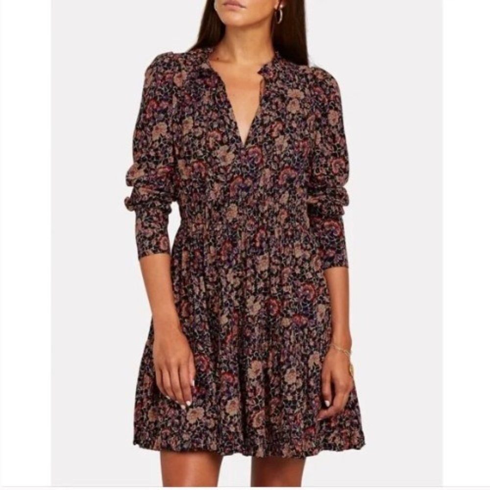 Ulla Johnson Liv Mini Dress Midnight Floral Size 8
